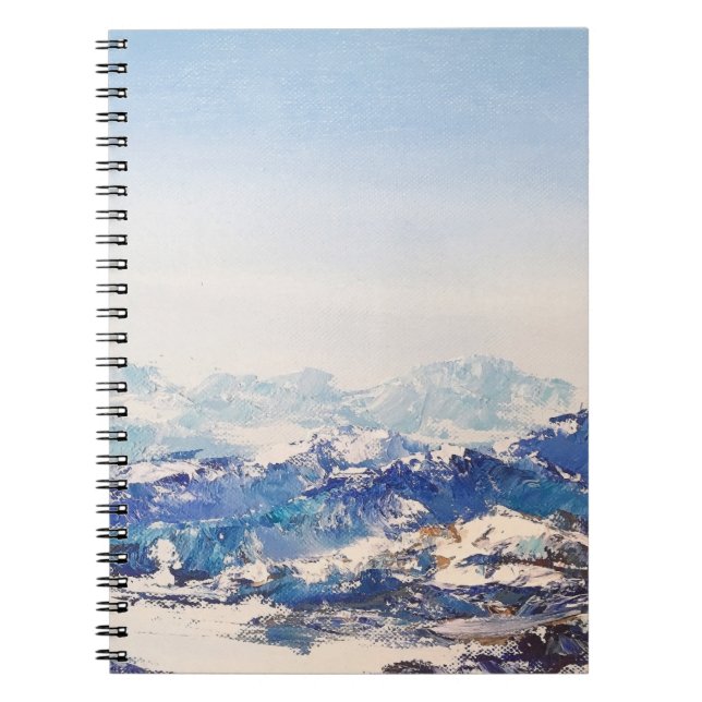 Cuaderno Pintura de aceite sobre lienzo Vista de montaña ne (Frente)