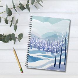 Cuaderno Pintura de Acuarela Azul Nevado País de las Maravi