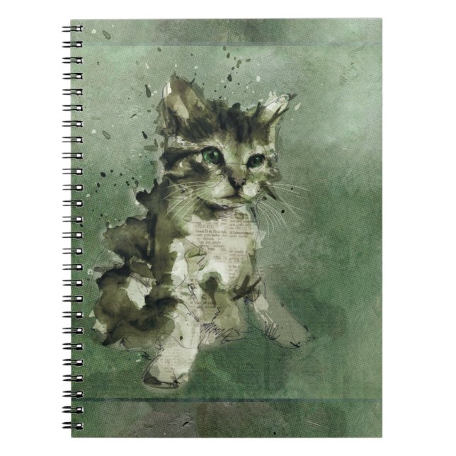 Cuaderno Pintura de acuarela de gato (Frente)
