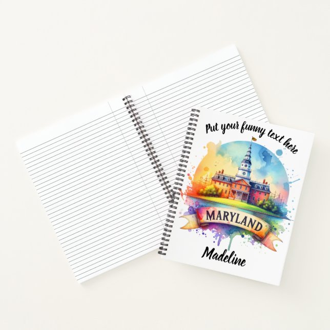 Cuaderno Pintura de acuarela de Maryland capitol (Interior)