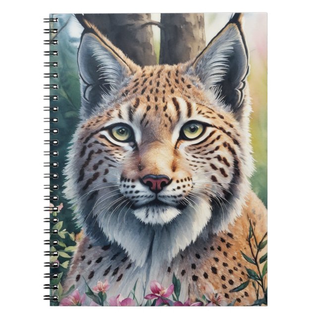 Cuaderno Pintura de acuarela Lynx Pintura de arte floral (Frente)