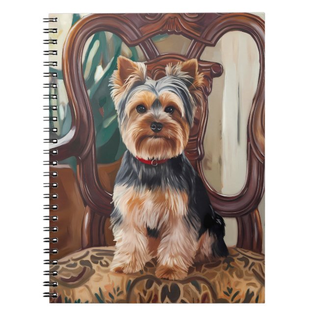 Cuaderno Pintura de adorable Yorkshire Terrier (Frente)