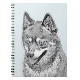 Cuaderno Pintura de Alaskan Klee Kai - Arte Perro Original.