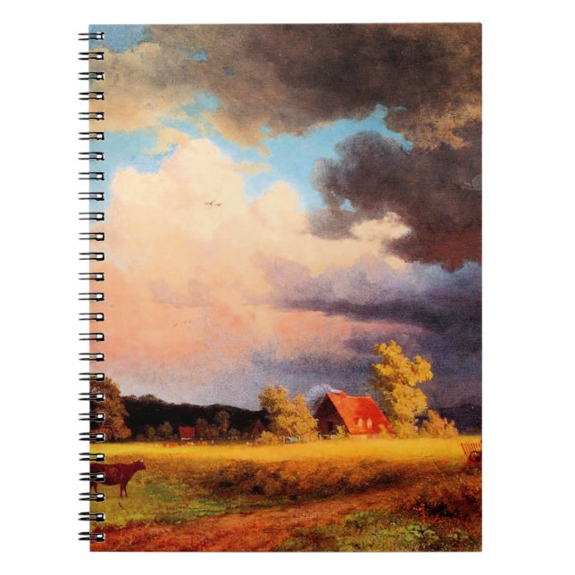 Cuaderno pintura de Albert Bierstadt, paisaje bávaro (Frente)