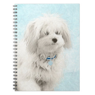 Cuaderno Pintura de algodón de tulear - Arte de perro origi