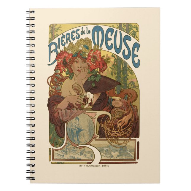 Cuaderno Pintura de Alphonse Mucha (Frente)