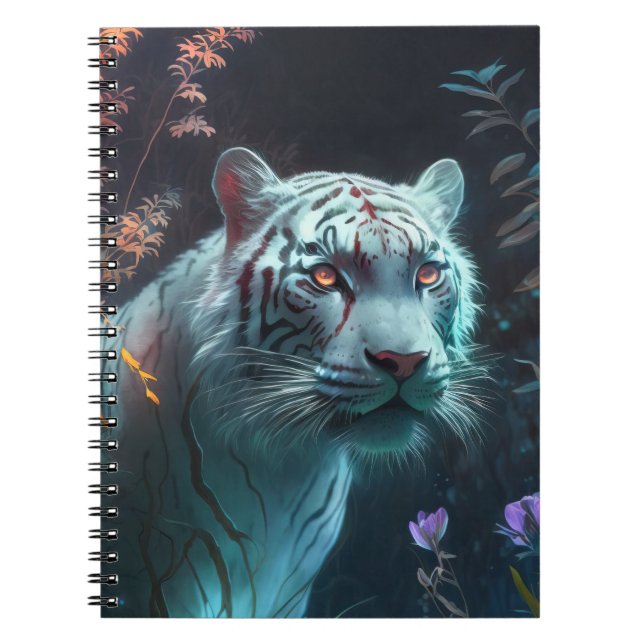 Cuaderno Pintura de animales de tigre al aire libre (Frente)