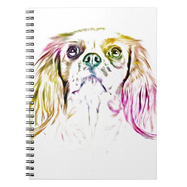 Cuaderno Pintura de arte canino Cavalier King Charles Spani (Frente)