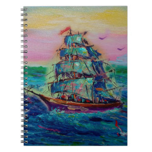 Cuaderno Pintura de arte Color de la barca del aceite afort