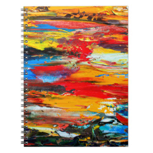 Cuaderno Pintura de arte con paleta de cuchillos negros, pa