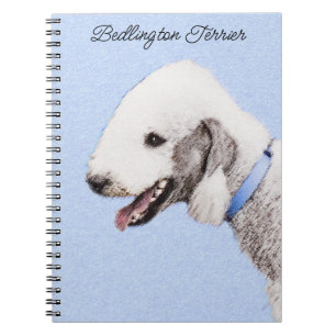 Cuaderno Pintura de Bedlington Terrier - Original Perro Art