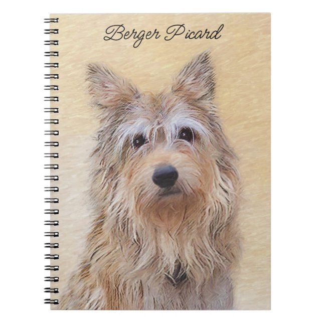 Cuaderno Pintura de Berger Picard - Arte de Perro Original. (Frente)