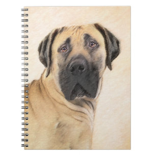 Cuaderno Pintura de Boerboel - Arte Perro Original Cuto