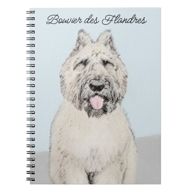 Cuaderno Pintura de Bouvier des Flandres - Arte original de (Frente)