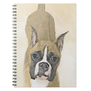 Cuaderno Pintura De Boxer - Arte De Perro Original Cuto