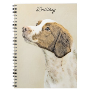 Cuaderno Pintura de Bretaña - Arte de perros original y bon