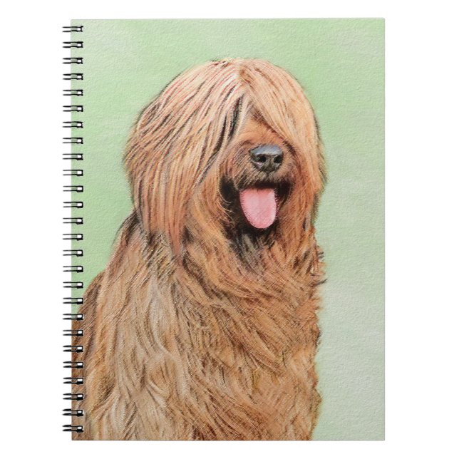 Cuaderno Pintura de Briard - Arte de Perro Original. (Frente)