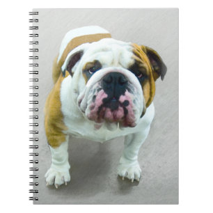 Cuaderno Pintura de bulldog - Arte de perros original y lin