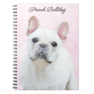 Cuaderno Pintura de Bulldog francés (crema/blanco) - Arte d