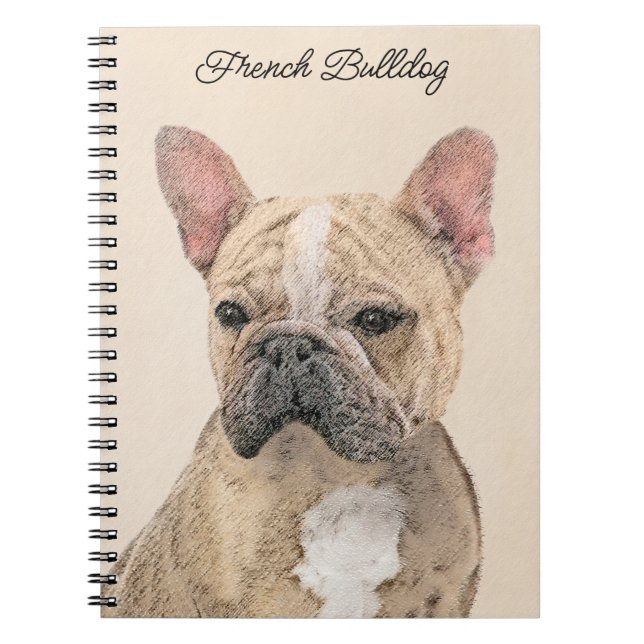 Cuaderno Pintura de Bulldog francés (Sable) - Cuto original (Frente)