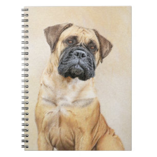 Cuaderno Pintura de Bullmastiff - Arte de Perro Original.