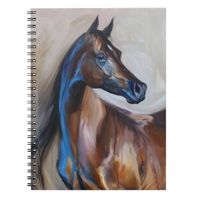 Cuaderno Pintura de caballo árabe (Frente)