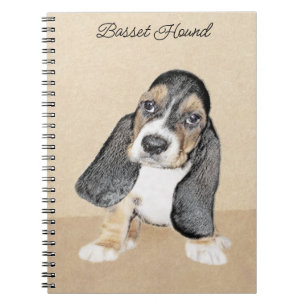 Cuaderno Pintura de cachorro de abeja de Basset - Arte Perr