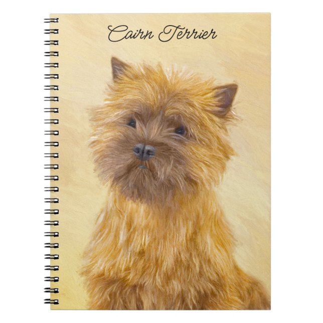 Cuaderno Pintura de Cairn Terrier - Arte Perro Original. (Frente)