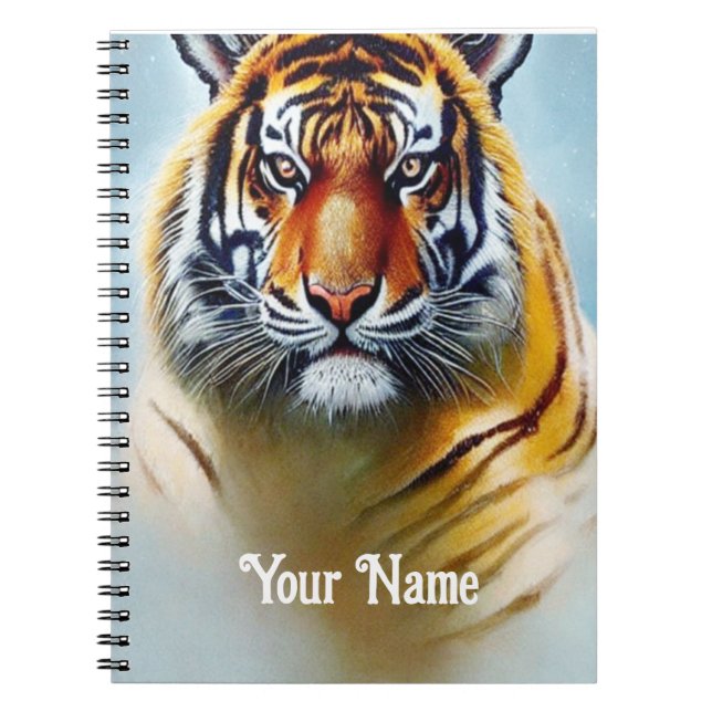 Cuaderno Pintura de cara de tigre - Sorprendente obra de ar (Frente)