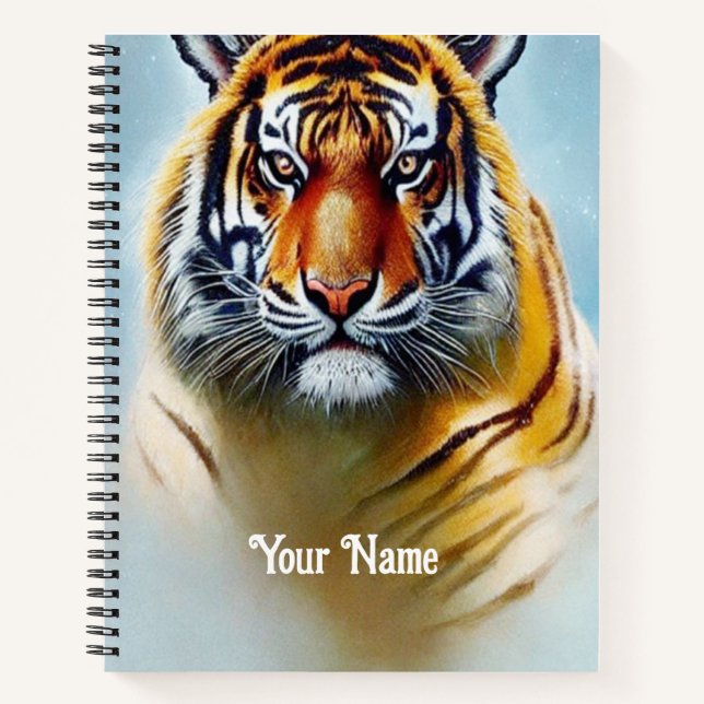 Cuaderno Pintura de cara de tigre - Sorprendente obra de ar (Anverso)