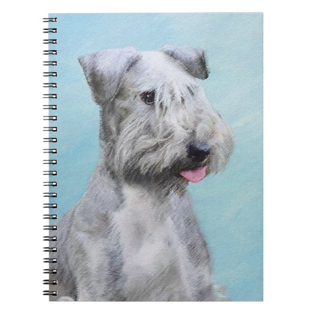 Cuaderno Pintura de Cesky Terrier - Arte de Perro Original. (Frente)
