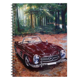 Cuaderno Pintura de coche de Burgundy retro para portátiles