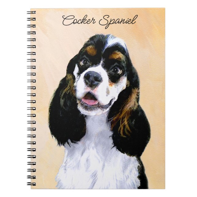 Cuaderno Pintura de Cocker Spaniel (Parti) - Arte Perro Ori (Frente)