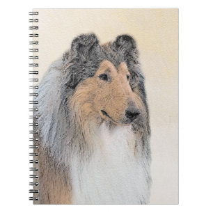 Cuaderno Pintura de Collie (Rough) - Arte de Perro Original