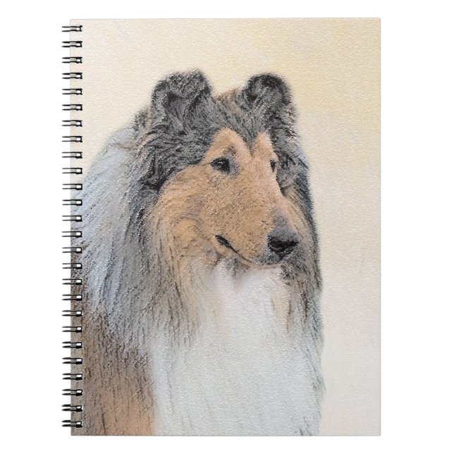 Cuaderno Pintura de Collie (Rough) - Arte de Perro Original (Frente)