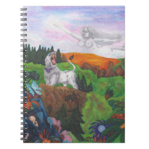 Cuaderno Pintura de color de agua Fantasía Paisaje Diosa Am