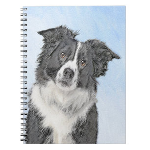 Cuaderno Pintura de color de la frontera - Arte de perro or