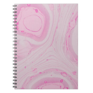 CUADERNO PINTURA DE COLOR ROSA Y BLANCO ABSTRACTO