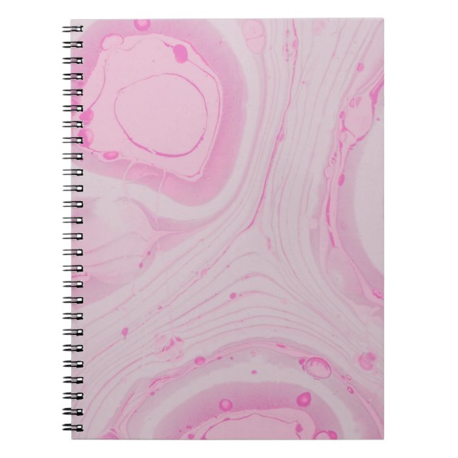 CUADERNO PINTURA DE COLOR ROSA Y BLANCO ABSTRACTO (Frente)