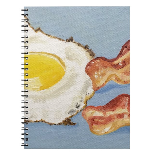 Cuaderno Pintura de desayuno con tocino y huevo (Frente)