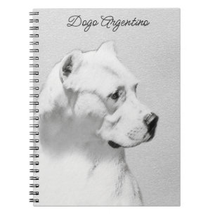Cuaderno Pintura de Dogo Argentino - Arte original del perr