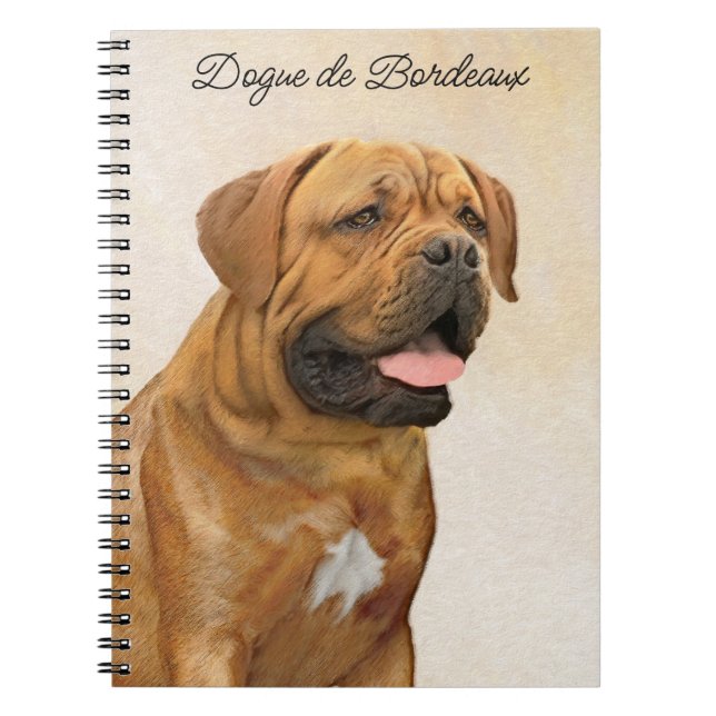 Cuaderno Pintura de Dogue de Burdeos - Arte de perro origin (Frente)
