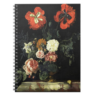 Cuaderno Pintura de época con vida con flores