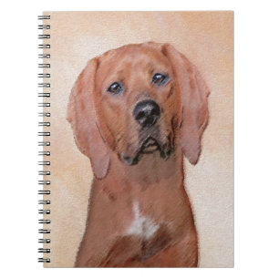 Cuaderno Pintura de esquinas rojas - Arte de perros origina