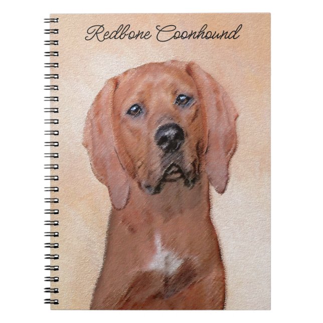 Cuaderno Pintura de esquinas rojas - Arte de perros origina (Frente)