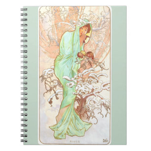 Cuaderno Pintura de estilo Art Nouveau vintage de Alphonse