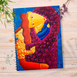 Cuaderno Pintura de familia de madre e hijos Arte moderno