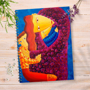 Cuaderno Pintura de familia de madre e hijos Arte moderno