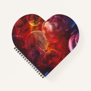 Cuaderno Pintura de fantasía del espacio profundo pintada a