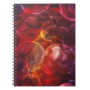Cuaderno Pintura de fantasía del espacio profundo pintada a